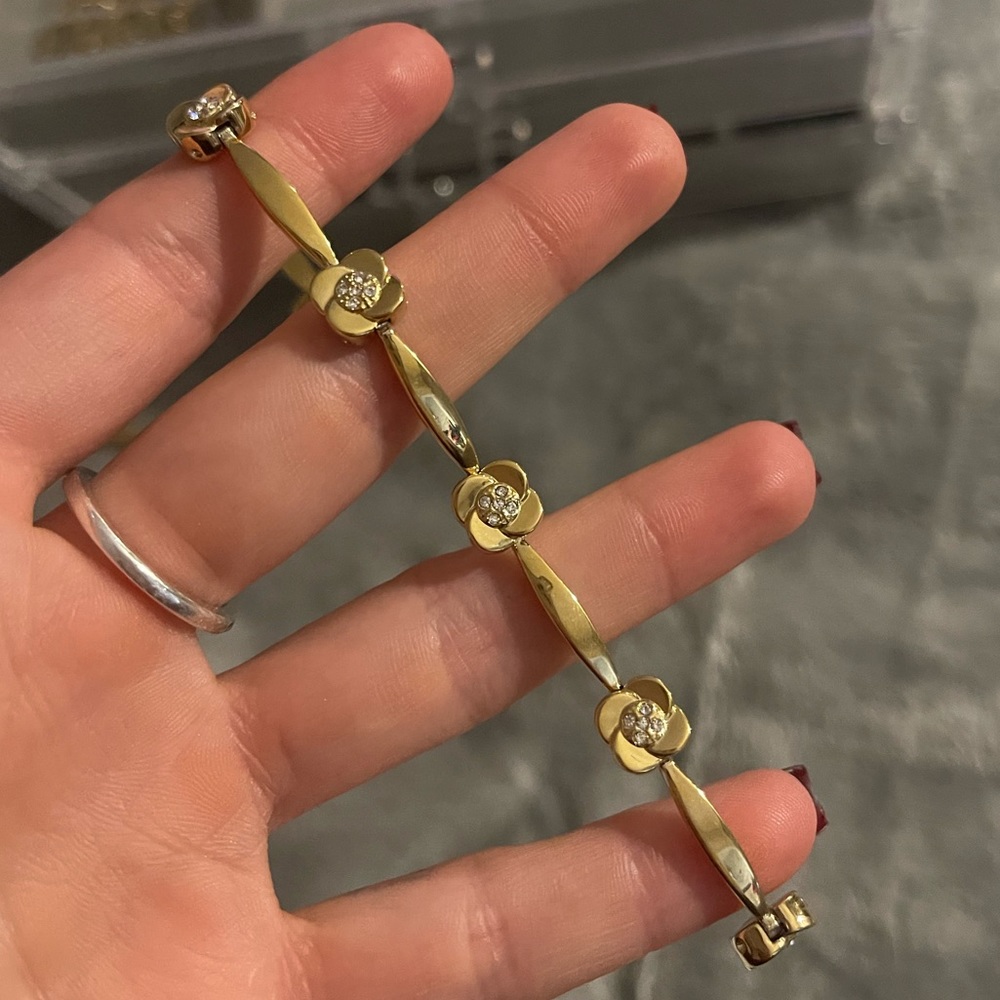 anne klein gold rose bracelet